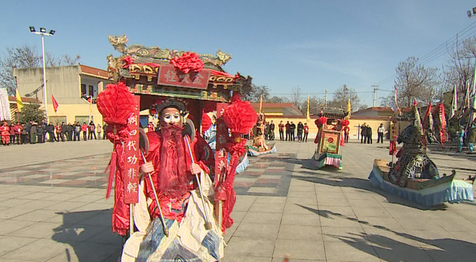 正在演出的潼关黄河古战船艺人