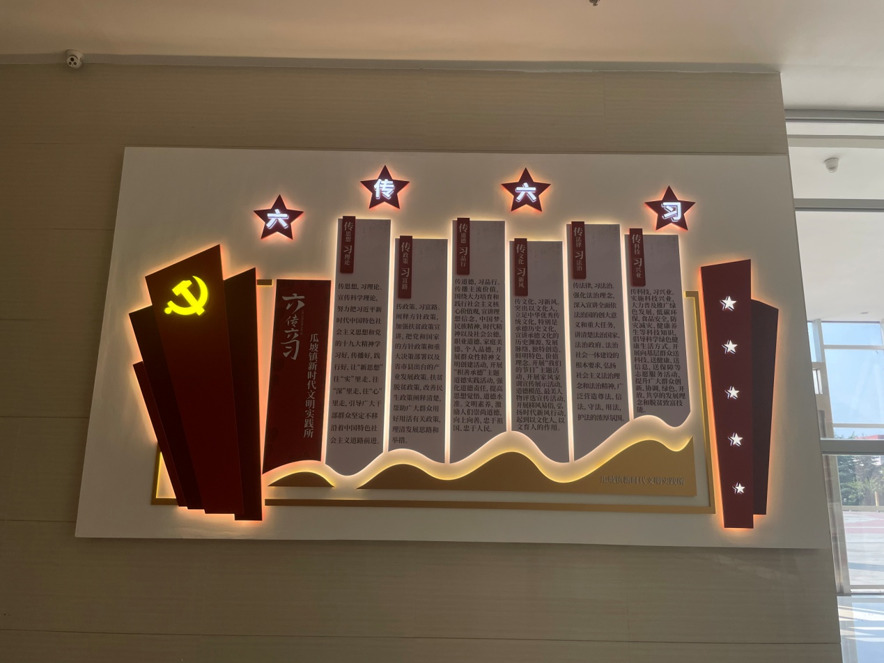 “六传六习”展板