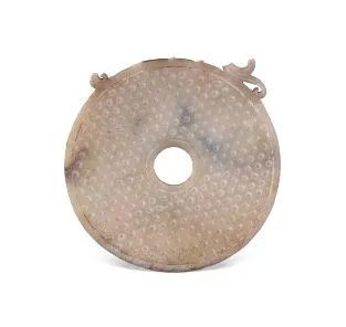 谷纹玉璧。(图片由宝鸡市陈仓区博物馆提供)