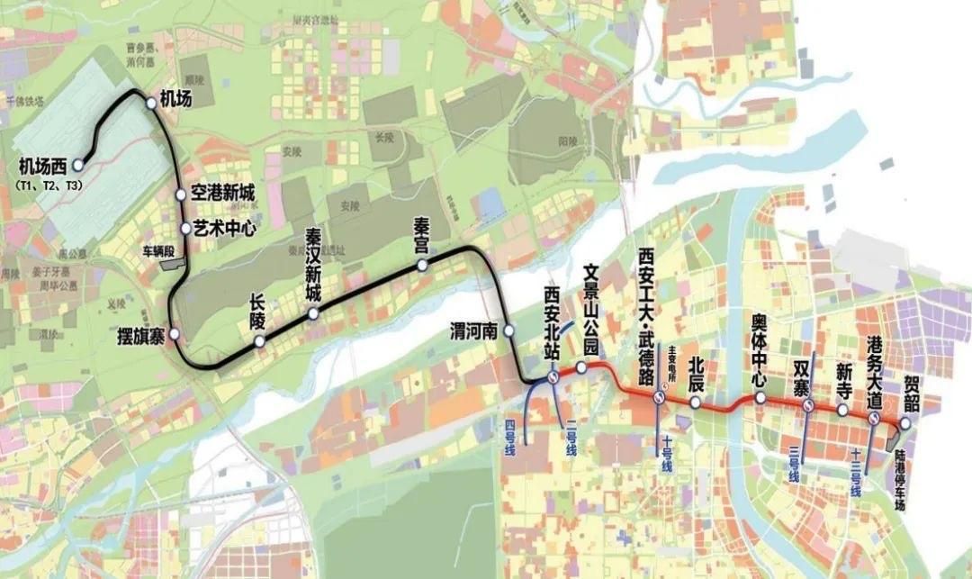 此次獲獎的西安地鐵14號線西起西安咸陽國際機場,連接西安北站,東至