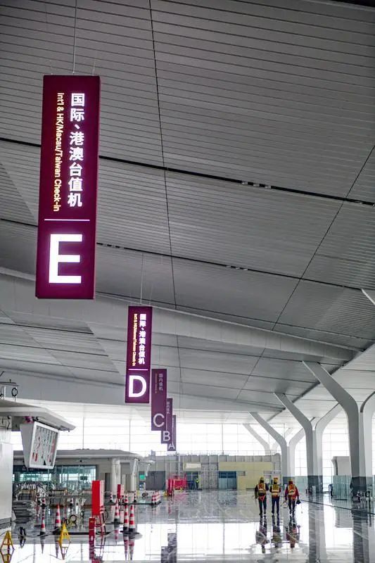 进度达90西安咸阳国际机场t5航站楼抢先看