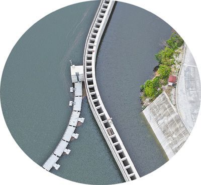 黄金峡水利枢纽生态鱼道局部。