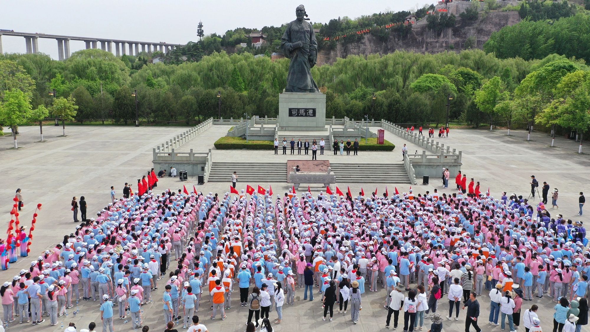 司马迁祠景区研学活动（图片由韩城市融媒体中心提供）