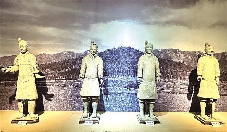 临潼区博物馆保存的秦兵马俑(资料照片)。