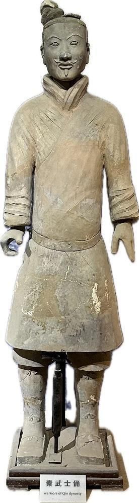 临潼区博物馆保存的秦武士俑(资料照片)。
